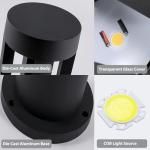 10W Outdoor Bollard Post Lights - Black 80cm