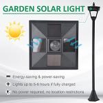 Set of 2 Solar LED Garden Post Lights