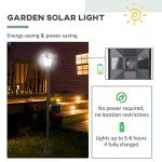 Set of 2 Solar LED Garden Post Lights