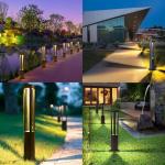 10W Outdoor Bollard Post Lights - Black 80cm