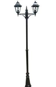 Victorian Double-Headed Garden Lamp Post 2.2m