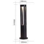 10W Outdoor Bollard Post Lights - Black 80cm