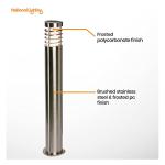 Outdoor LED Triangular Bollard Light, Stainless Steel