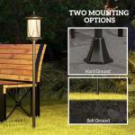Outsunny Solar LED Lamp Post for Outdoors