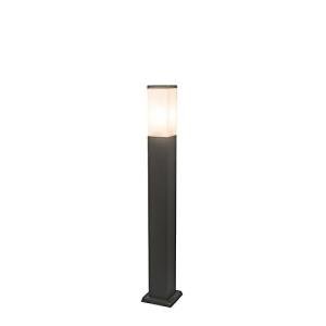 Modern Dark Gray Outdoor Bollard Lamp Post