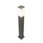 Modern Dark Gray Outdoor Bollard Lamp Post