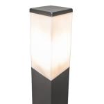 Modern Dark Gray Outdoor Bollard Lamp Post