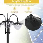 Outsunny Solar Lamp Post with Planter - 3 Heads