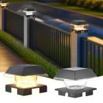 Solar Post Cap Lights – 12 LEDs, Waterproof