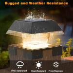 Solar Post Cap Lights – 12 LEDs, Waterproof