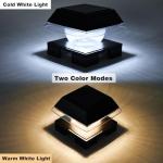 Solar Post Cap Lights – 12 LEDs, Waterproof