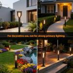 Solar Post Lights for Outdoor Garden Decor