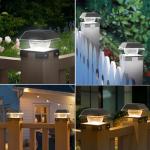 Solar Post Cap Lights – 12 LEDs, Waterproof