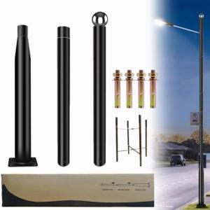 10 Ft Adjustable Metal Street Lamp Post