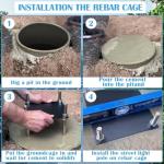 10 Ft Adjustable Heavy Duty Outdoor Lamp Post