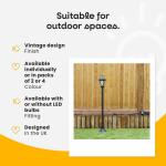 Victorian Style 1.2m Black Outdoor Lamp Post