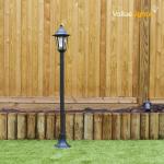 Victorian Style 1.2m Black Outdoor Lamp Post
