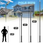 16Ft Tall Solar Street Light Lamp Post