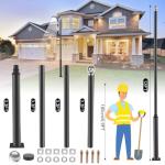 13Ft Adjustable Outdoor Metal Street Lamp Post