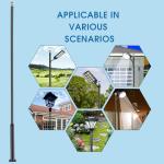 13Ft Adjustable Outdoor Metal Street Lamp Post