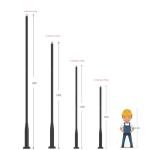 13ft Solar Street Light Pole with Steel Anchors