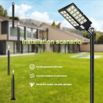 13ft Solar Street Light Pole with Steel Anchors