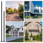 13FT Solar Street Light Pole - Heavy Duty Steel