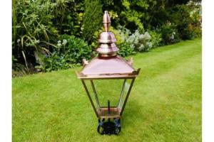 Victorian Garden Post Lamp - Copper and Stainless Steel
