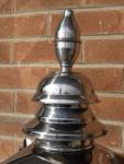 Large Vintage Stainless Steel Garden Post Lantern