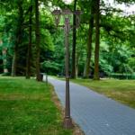 Brown Antique 'Lamina' 3-Light Lamp Post
