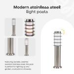 Modern Stainless Steel Lamp Post Set of 4