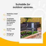 Modern Stainless Steel Lamp Post Set of 4