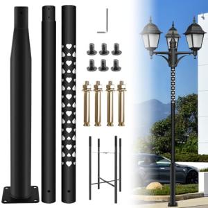 10 Ft Adjustable Metal Street Lamp Post