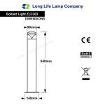 Modern LED Stainless Steel Garden Bollard Light