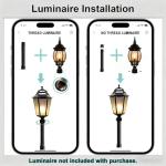 Black Cast Aluminum Lamp Post with Crossbars