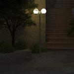 vidaXL Outdoor Garden Lamp Post with 2 Lights