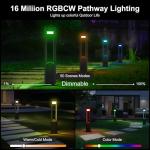 Smart Colour Changing Outdoor Bollard Lights with App Control