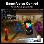 Smart Colour Changing Outdoor Bollard Lights with App Control