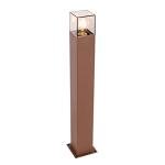 Rust Brown Industrial Outdoor Bollard Lamp 70 cm