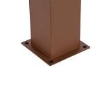 Rust Brown Industrial Outdoor Bollard Lamp 70 cm