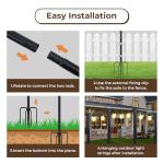 TimberAura 10 ft String Light Poles - 4 Pack