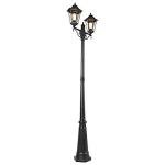 Black Outdoor Post Lantern with Two Lights