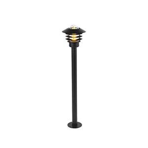 Modern Black Outdoor Bollard Lamp with LED E27