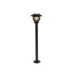 Modern Black Outdoor Bollard Lamp with LED E27