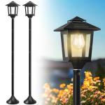 Joyoowild Black Solar Lamp Post Light