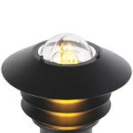 Modern Black Outdoor Bollard Lamp with LED E27
