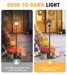 Joyoowild Black Solar Lamp Post Light