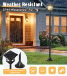 Joyoowild Black Solar Lamp Post Light