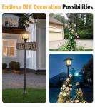 Joyoowild Black Solar Lamp Post Light