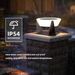 Solar Post Lights - 11" Modern Outdoor Lantern